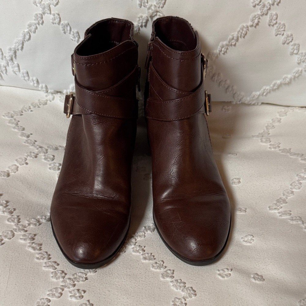Unisa Chocolate Brown Ankle Boots